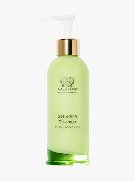 Tata Harper Superkind Softening Cleanser in branded bottle component on a light gray background