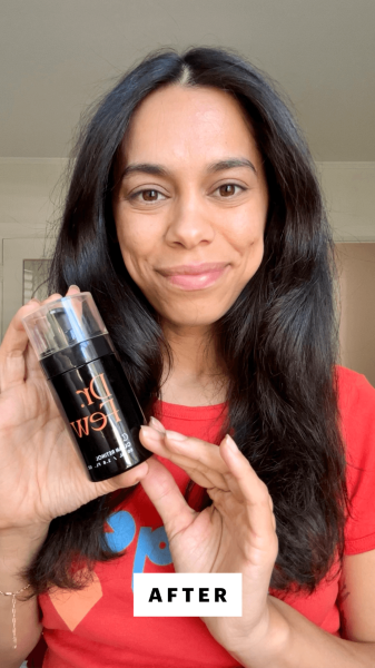Shipin after applying the Dr. Few Clean Retinol