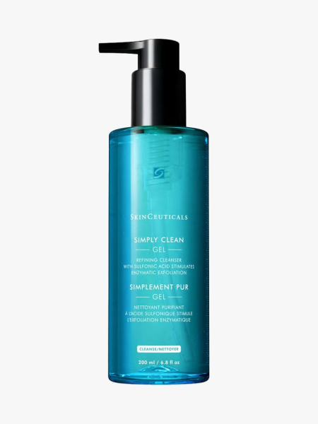 SkinCeuticals Simply Clean in branded component on a light gray background