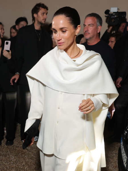meghan markle in a white outfit