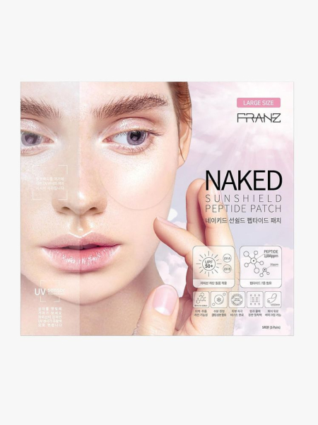 Franz Naked Sunshield Peptide Patch on light gray background